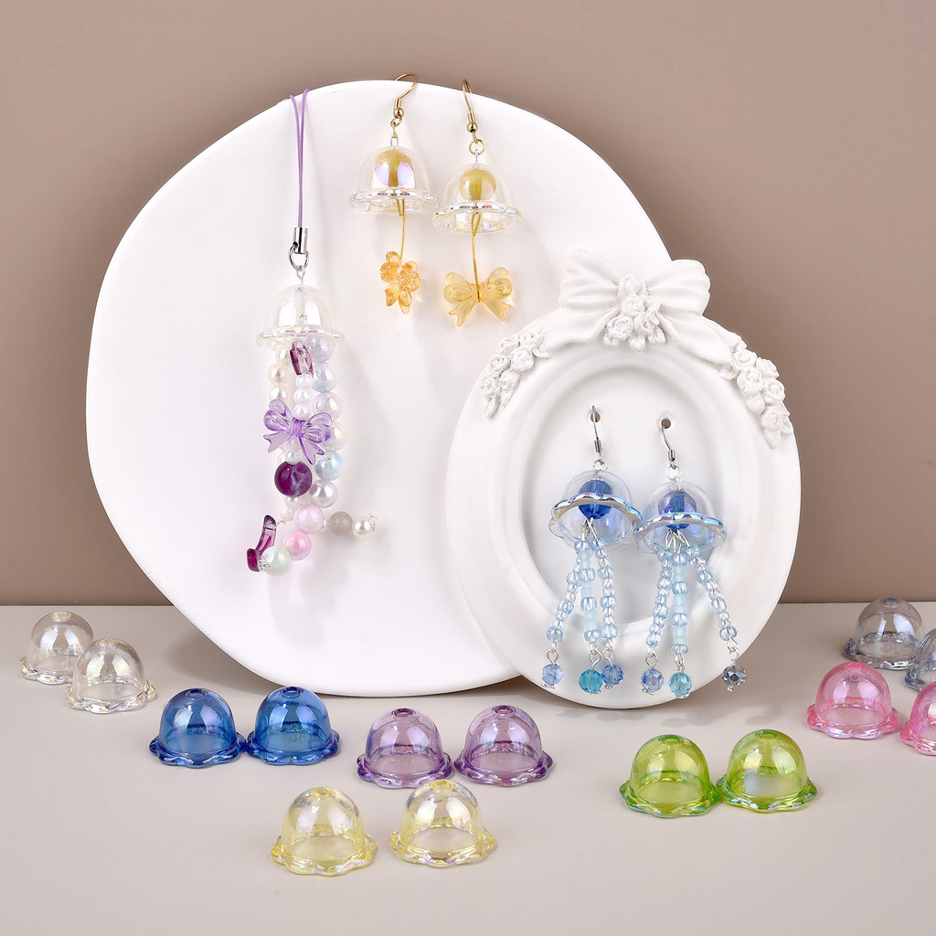 10pcs สีลมกระดิ่งลูกปัด DIY แฮนด์เมดเครื่องประดับคริลิคลูกปัดสร้อยคอจี้ ราคา ถูกที่สุด ดีลบีเคเค แกลเลอรีภาพที่ 8