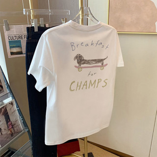 COD✅ (ส่งจากกรุงเทพ)BOOM Shop เสื้อยืดผู้หญิง เบสิก สีพื้น แ…