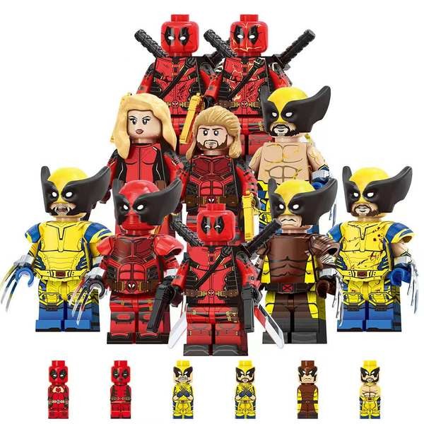 เลโก้ เลโก้ทหาร เลโก้มินิฟิกเกอร์ซูเปอร์ฮีโร่ซีรีส์ Deadpool Wolverine Charged Edition Deadpool ผู้ห