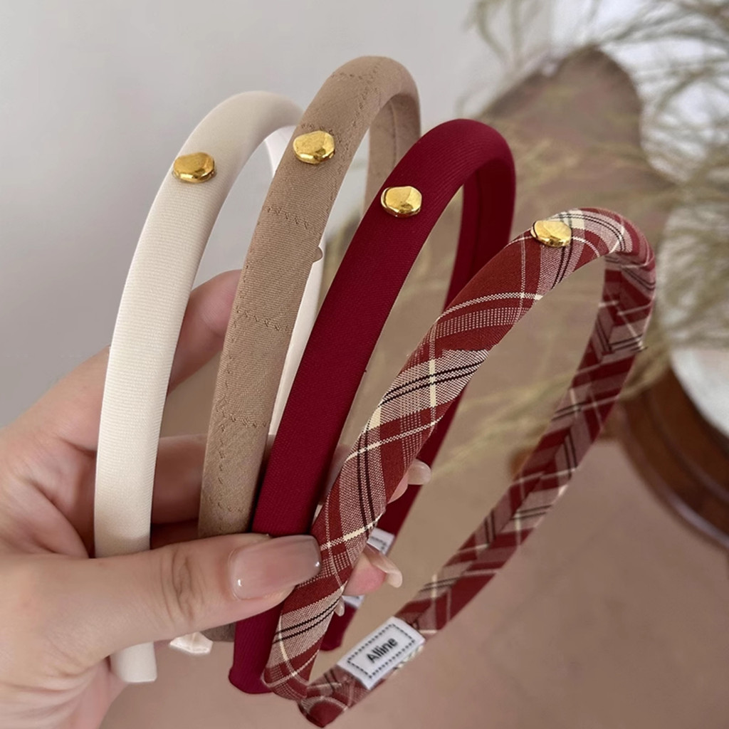 Mouga/preppy สไตล์แถบคาดศีรษะบางฤดูใบไม้ร่วงฤดูหนาว Classy Out All-Match Hairpin ล้างหน้าแถบคาดศีรษะกดอุปกรณ์เสริมผม