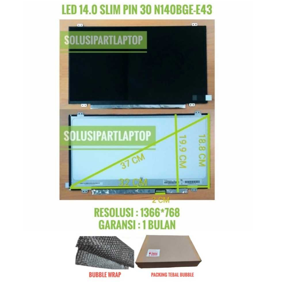 LED 14.0 SLIM PIN 30 B140XTN03.2 LP140WH2-TPS1 LTN140AT30 N140BGE-E33 N140BGE-EA2 N140BGA-EA3