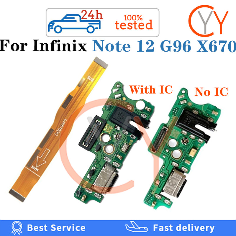 พร้อม IC สําหรับ Infinix Note 12 G96 X670 USB ชาร์จพอร์ต Dock Board Charger Connector เมนบอร์ดหลัก Flex Ribbon