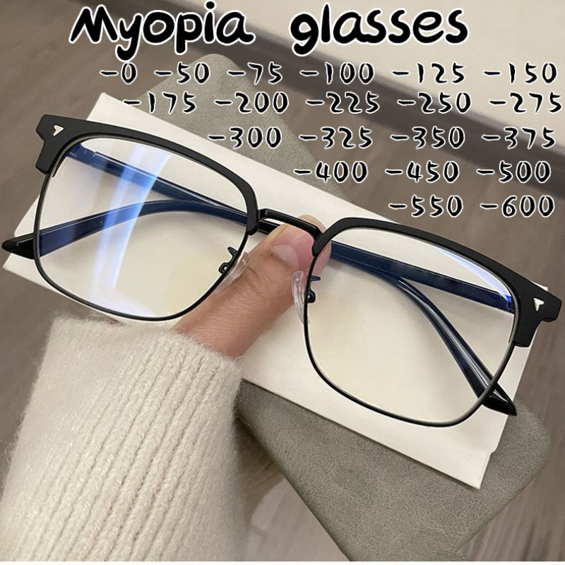 แว่นตาป้องกันรังสี แว่นสายตาสั้นสําหรับผู้ชาย ผู้หญิงพร้อมเลนส์เกรดป้องกันแสงสีฟ้า