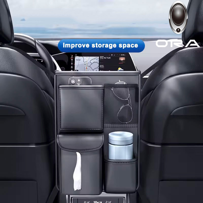 ORA 07 GOOD CAT GT กระเป๋าเก็บของที่นั่งกลางรถ ที่วางแก้ว และช่องเก็บโทรศัพท์