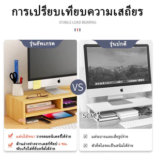 ชั้นวางคอมพิวเตอร์/ชั้นวางโน้ตบุ๊ค/ชั้นวางเดสก์ท็อป ขาตั้งเดสก์ท็อป/ ของไม้/ ของแบบเรียบง่าย / รองรับน้ำหนักได้ 15 กก