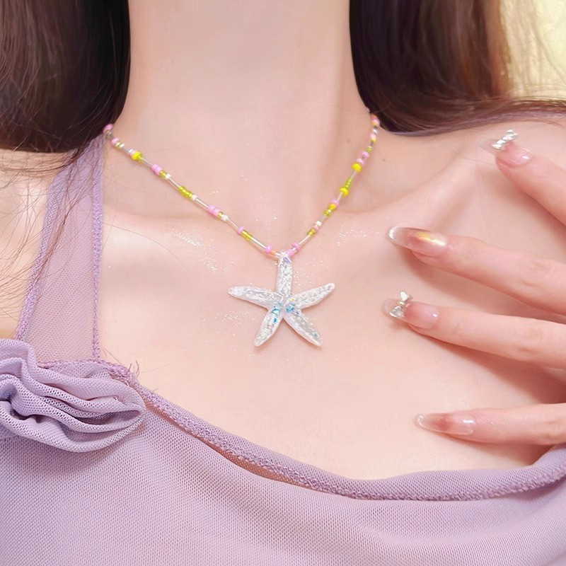 สร้อยคอแฟชั่น สร้อยคอลูกปัด สร้อยคอพร้อมจี้ เครื่องประดับแฟชั่นเกาหลี Hot sale พร้อมส่งในไทย - รูปที่ 6