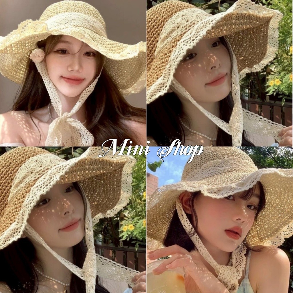 Mini shop🌸พร้อมส่ง🌸(MK-16) พร้อมส่งหมวกยักเก็ต แบบถัก สไตล์เกาหลี น่ารักมาก