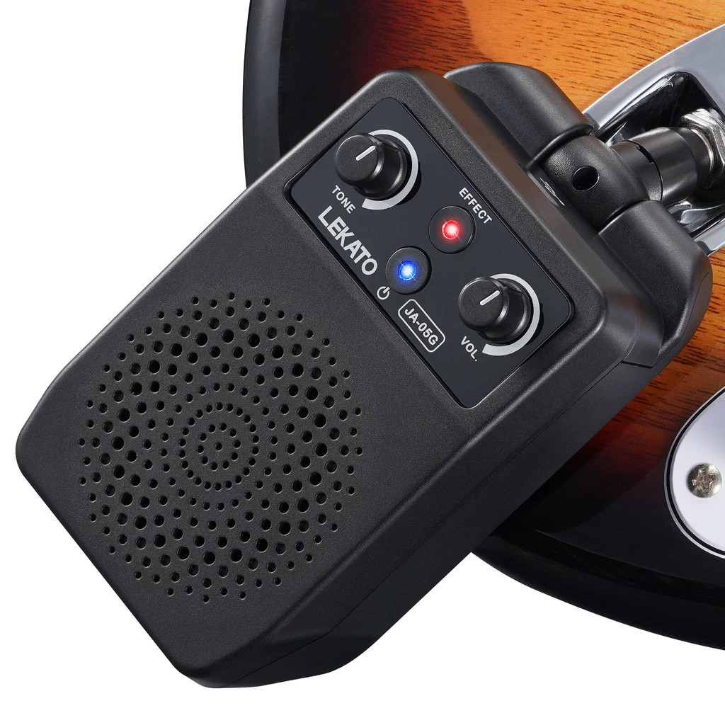 LEKATO JA-05G 4 เอฟเฟกต์บลูทูธมินิกีตาร์เครื่องขยายเสียงชาร์จ 5W กีตาร์ไฟฟ้า Amp