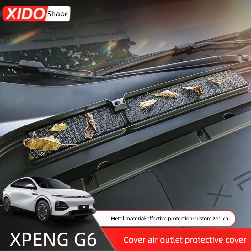 เหมาะสําหรับ XPENG G6 อ่างล้างจานฝาครอบป้องกันเครื่องปรับอากาศ Air Inlet วัสดุโลหะองค์ประกอบตัวกรอง XPENG G6 แมลงสุทธิอะไหล่รถยนต์