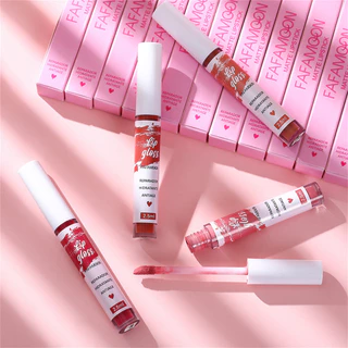 Fafamoon ลิปกลอสเนื้อแมทต์แบบไม่ติดถ้วย ลิปสติกเนื้อลิควิดเนื้อแมทต์ไม่ซีดจาง ลิปกลอสหลากสี เครื่องสำอางเพื่อความงาม