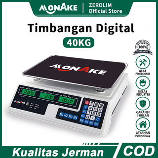 MONAKE JERMAN 40KG Timbangan Digital Computing Scale Timbangan Buah Digital Double Display