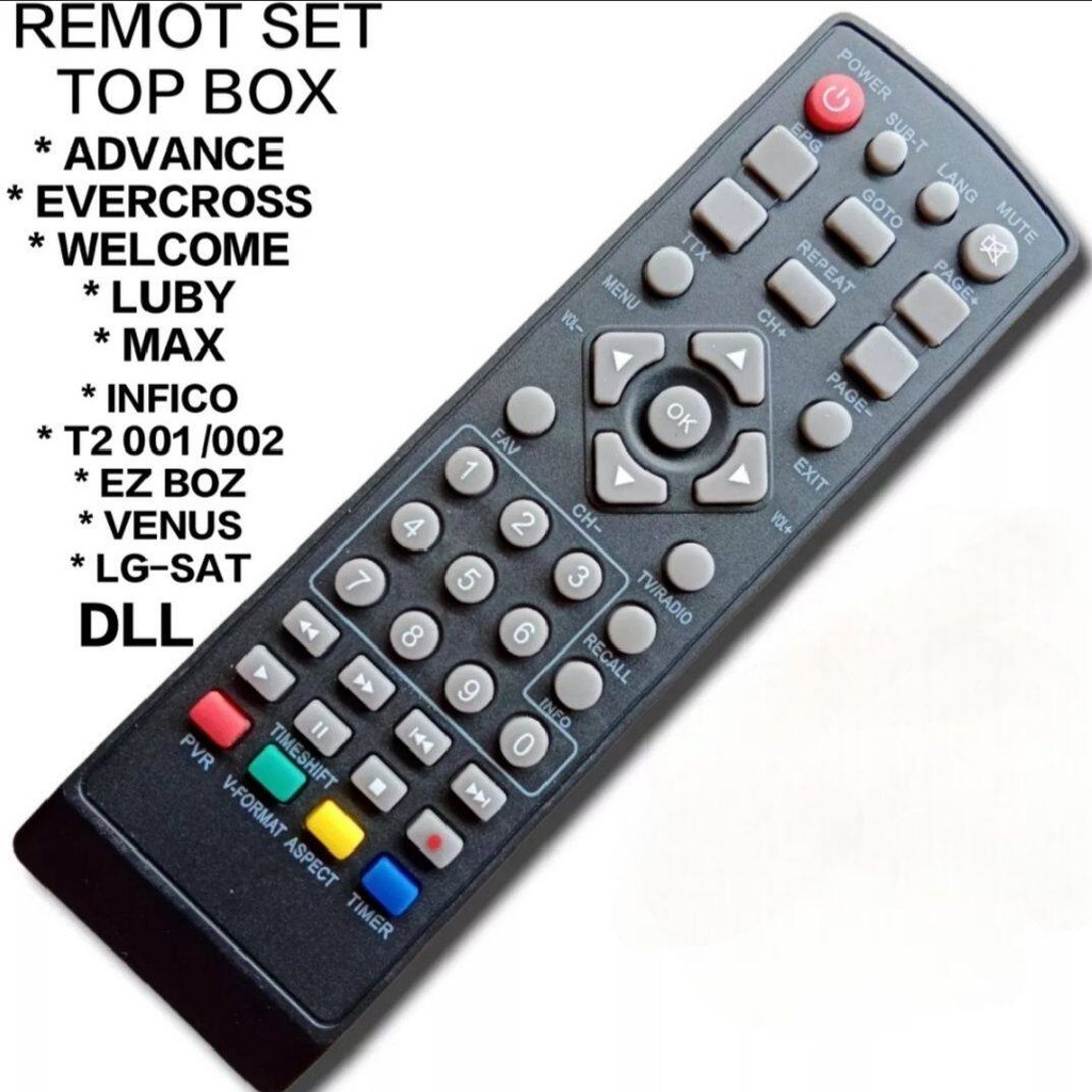 Reot ชุดกล่องด้านบนดิจิตอล SERBAGUNA/REMOTE UTK semua merk ชุด topbox UNIVERSAL STB DVB T2 TV DIGITAL ราคาถูก Shopee Lazada