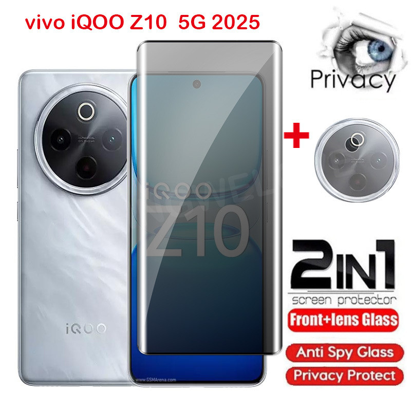 Spyproof ป้องกันหน้าจอสําหรับ Vivo iQOO Z10 iQ00 Z10x Z 10x iQO Z10 5G 2025 Full โค้งความเป็นส่วนตัว