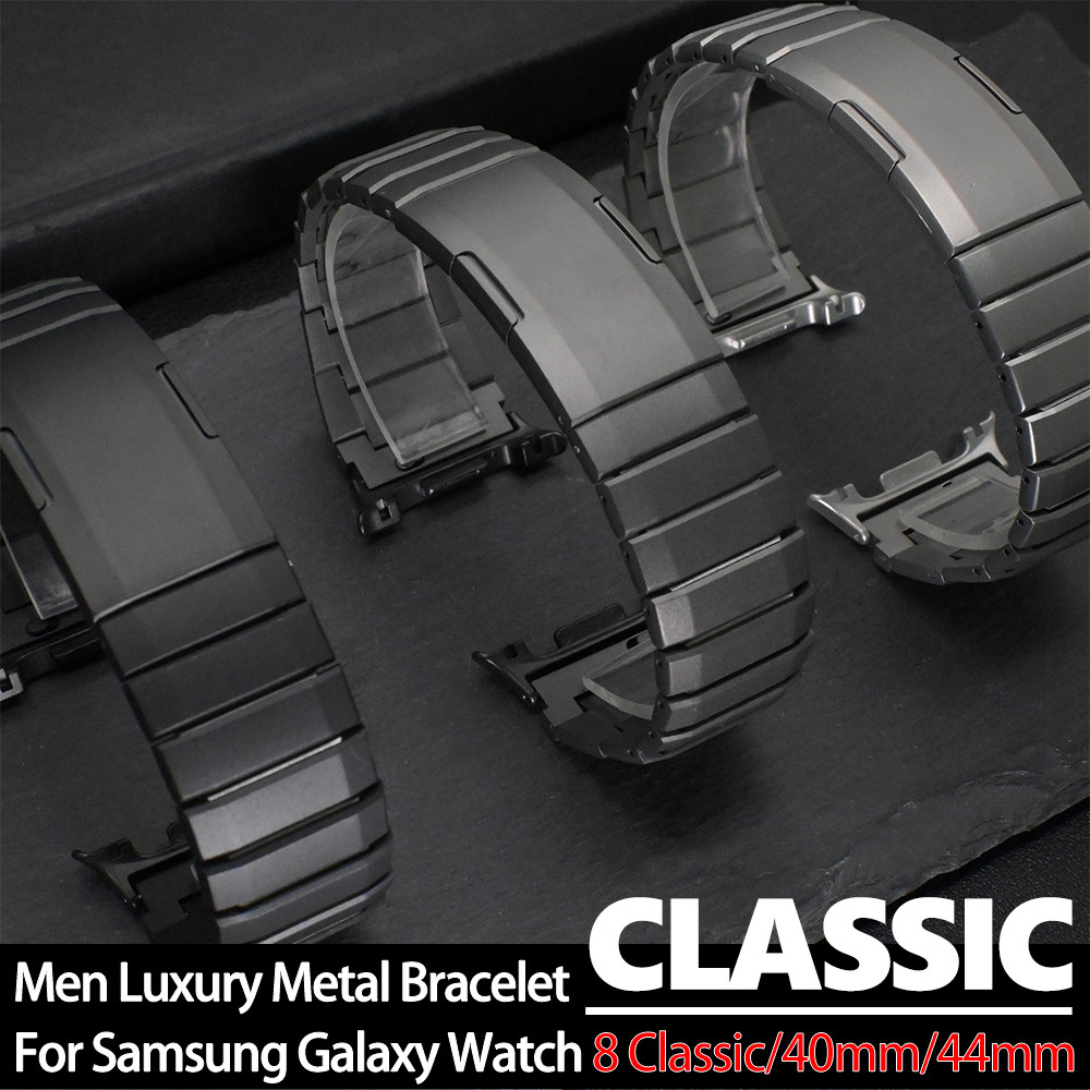 ผู้ชายหรูหราโลหะสําหรับ Samsung Galaxy นาฬิกา 8 คลาสสิก 46 มม. Quick release สายสแตนเลสสําหรับ Samsung Galaxy นาฬิกา 8 40/44 มม.
