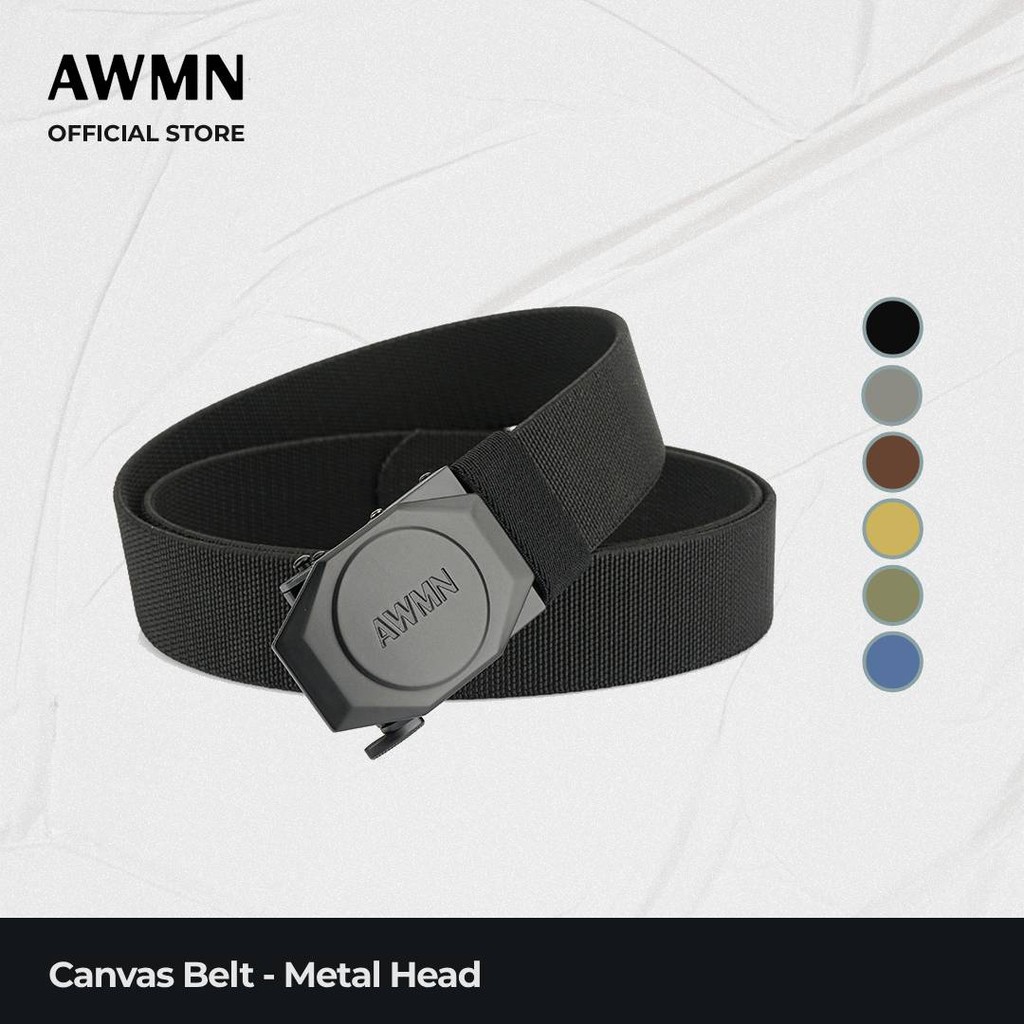 เข็มขัดผ้าใบโลหะ AWMN Army - AW109