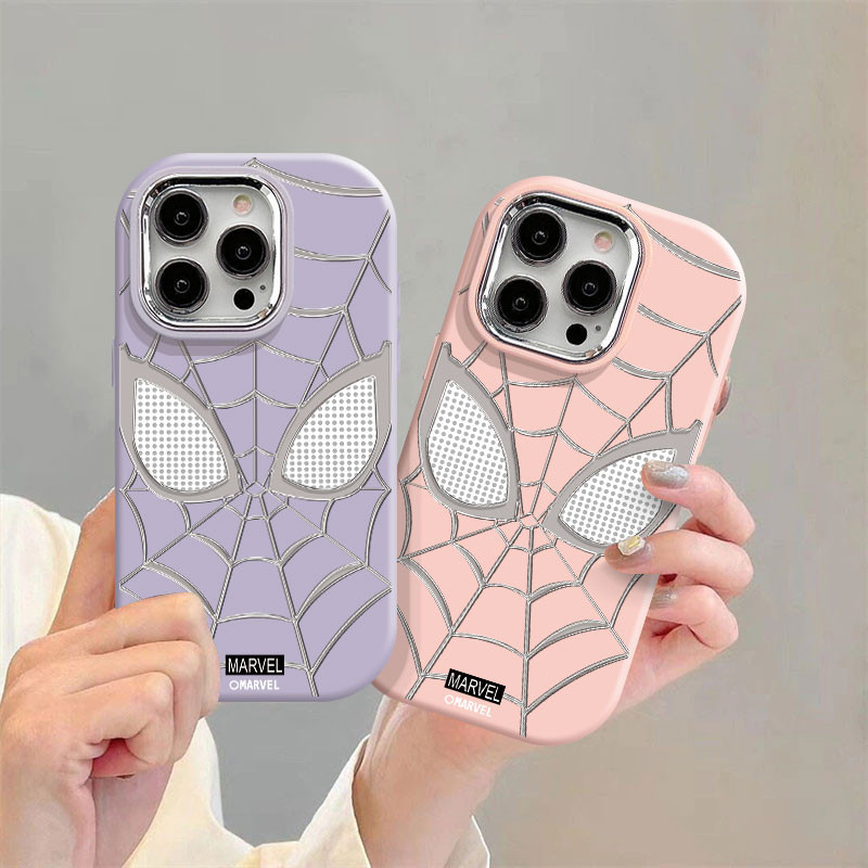 Shining silvery Spiderman สําหรับ REALME 11X 12X 11 9 RPO 8 Q3I K9S Q3S Q3T 9SE V20 GT3 C55 C20 C11 