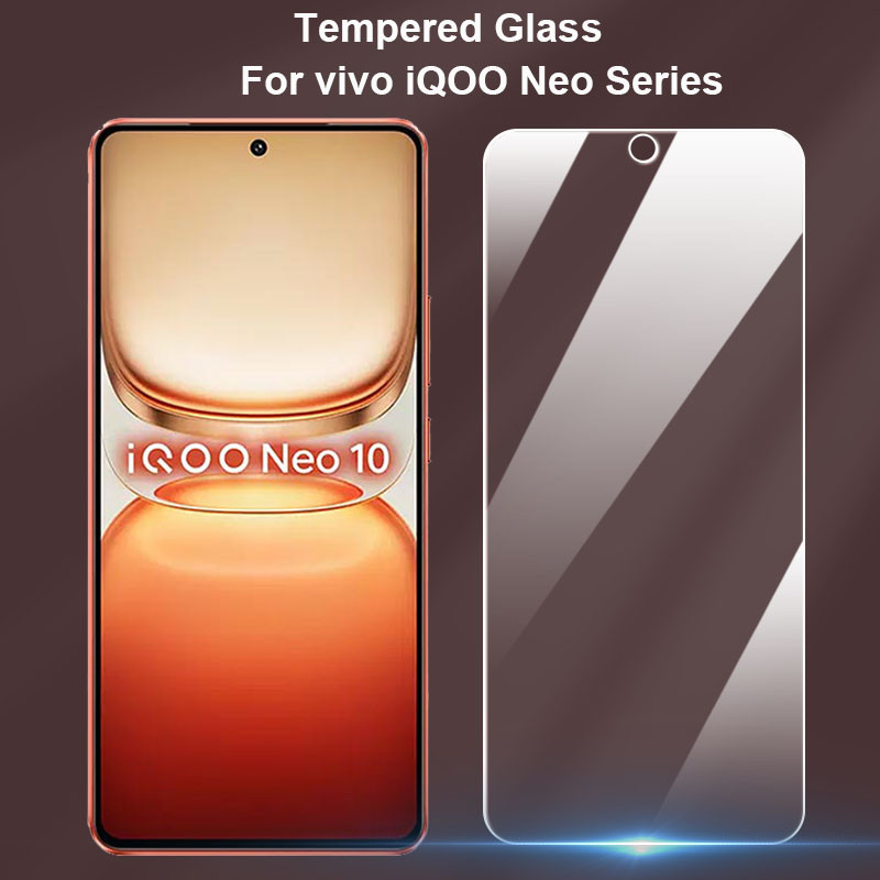 ใช้งานร่วมกับสําหรับ vivo iQOO Neo8 Neo 10 10R 8 9 9s Neo9 Pro Plus กระจกนิรภัยใส 9H 2.5D พรีเมี่ยมป