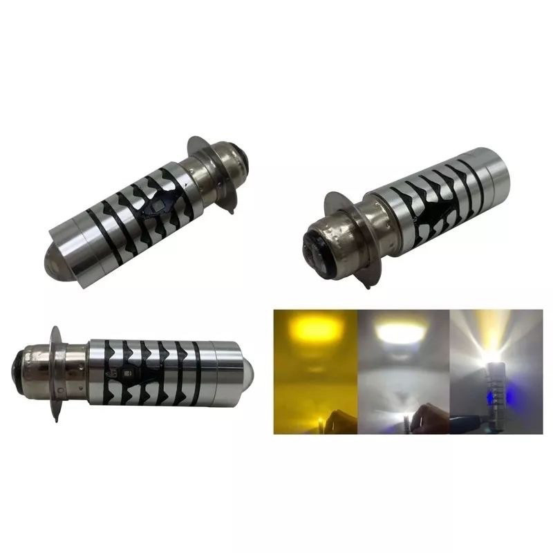 (MIV) LED LASER MOTORCYCLE HEAD LIGHT D2 H6 H4 P15D AC DC 9-80V BEBEK MATIC 2 สี