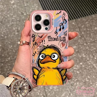 เคส Vivo Y17s Y18 Y15 Y22 Y21 Y27 Y17 Y78 Y20 Y12i Y02 Y15s Y33s Y36 Y100i Y23s กราฟฟิตีเป็ดสีเหลืองน่ารัก