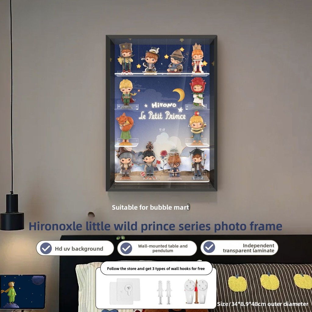 เหมาะสําหรับ Pop Mart Hirono Mime Series Blind Box Figure Display Case Scene Display Box