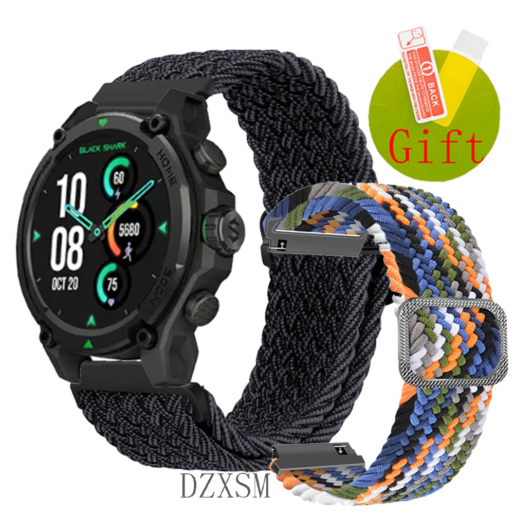 ฟิล์ม สาย Black Shark GS3 GS 3 Sport ยรัดกีฬาไนลอนถักห่วงสายรัดข้อมือสําหรับ Black Shark S1 Classic 