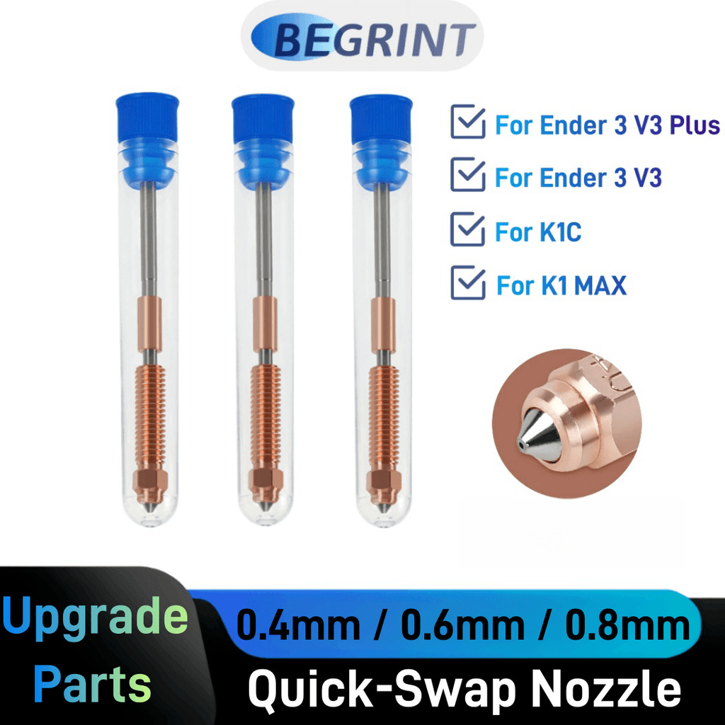 Upgrade Quick Swap Nozzle for Creality K1c Nozzle K1 Max Nozzle Set Throat Ender-3 V3 for Creality K