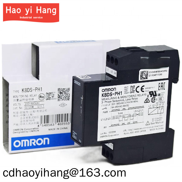 รีเลย์ลําดับสามขั้ว Omron K8DS-PH1 K8DS-PM2 K8AK-PM2 PA2