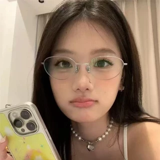 แว่นทรงแมว -25~425° 👓แว่นสายตาสั้น👓 กรอบแฟชั่นป้องกันแสงสีฟ้า สำเร็จรูปสำหรับผู้หญิงผู้ชาย ใส่สบาย 1041