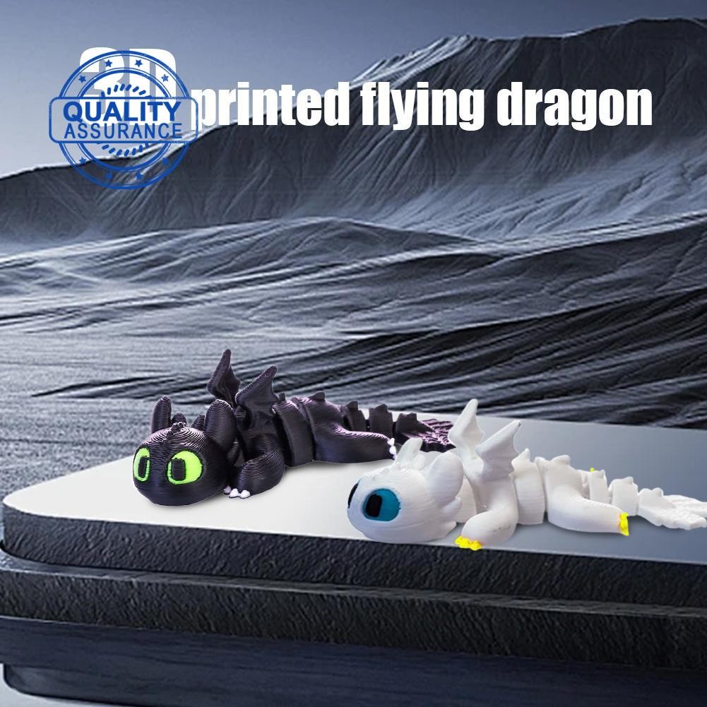 Gravity 3d Printing Toothless Dragon Trainer Flying Wings Joint Dragon Movable N4b3