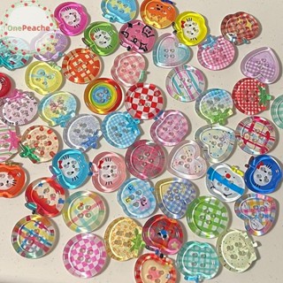 OnePeache ปุ่มโปร่งใส Dopamine สีหลากหลาย ใช้ตกแต่งสมุดภาพแล…