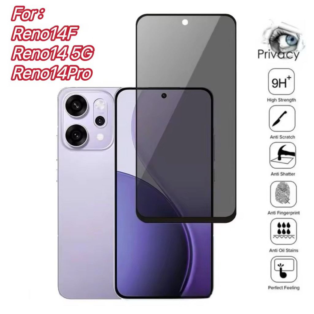ฟิล์มกันมองกระจกเต็มจอ สำหรับ OPPO Reno14F Reno14Pro Reno14 5G Reno13 5G Reno13F Reno12F