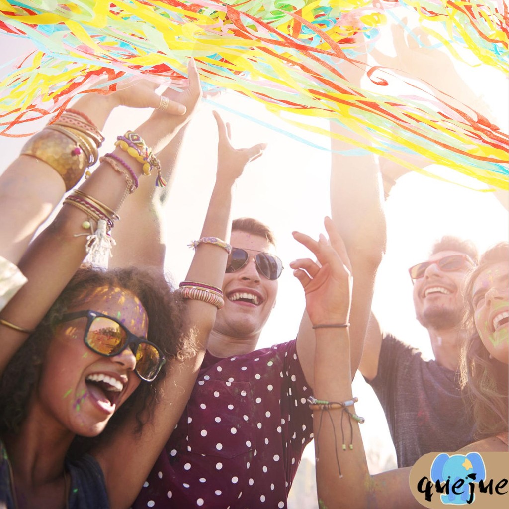 20 ชิ้นมือโยน Confetti Streamers หลายสี Streamer Poppers ไม่มี Mess Party Poppers สําหรับวันเกิด SHO