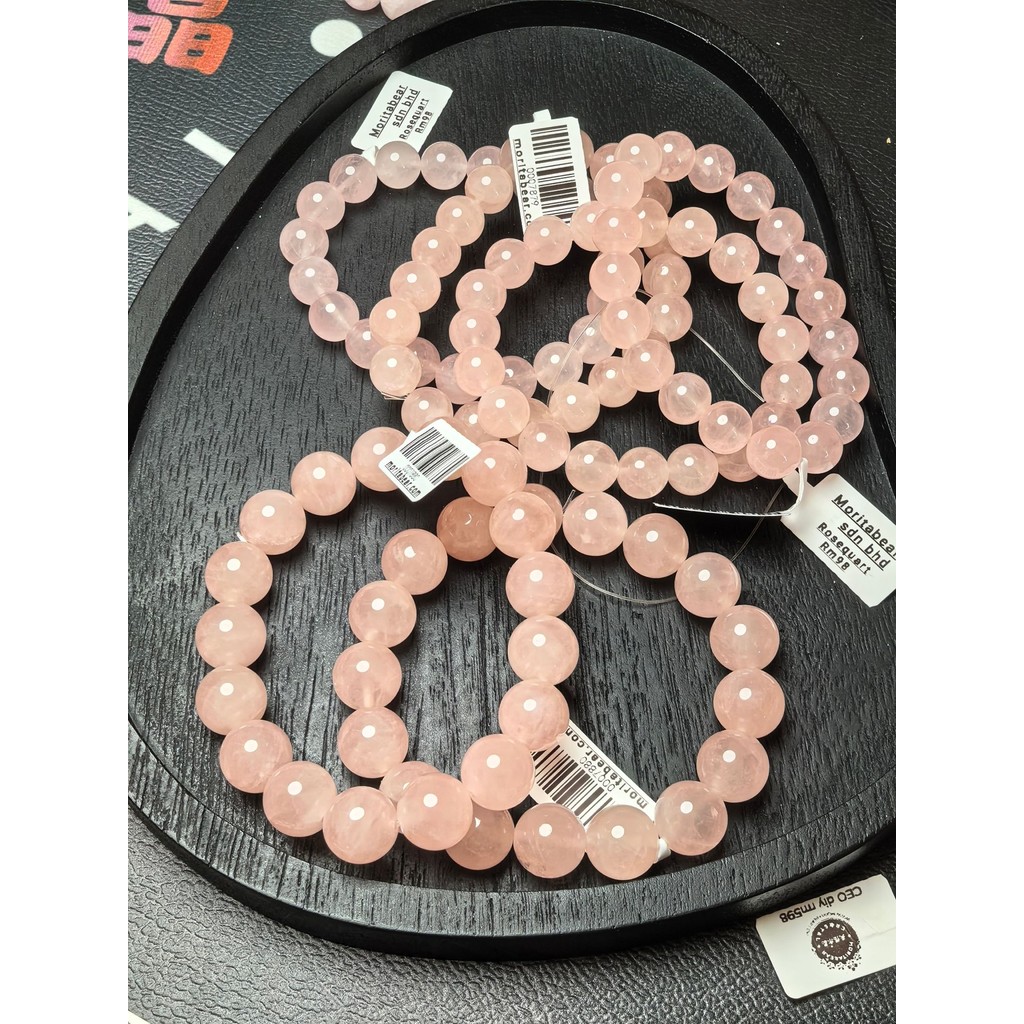 Pamelo rose quart สร้อยข้อมือ Spanure ผงคริสตัล