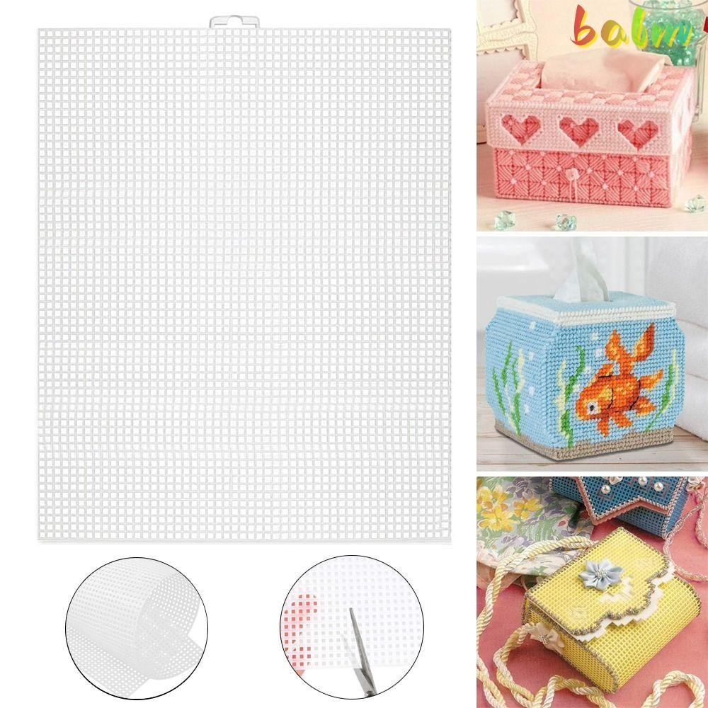 BALM Bag Mesh Grid, 7CT Plastic Canvas Bag Sheets, 33.5x26CM White Bag Rug