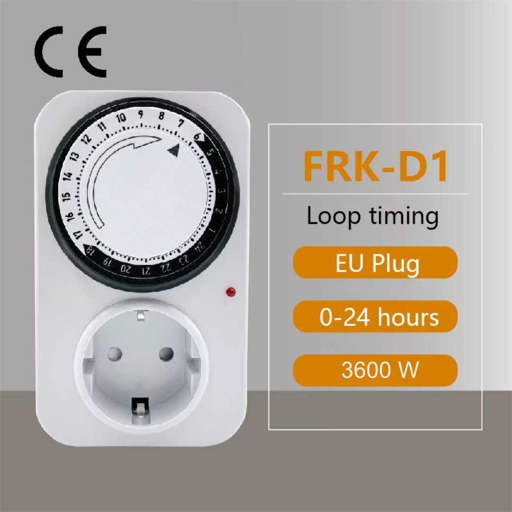 INOVSSTR Ayanjin Mechanical Timer Switch Analog 24 ชั่วโมง 16A 220V 3600W - FRK-D1