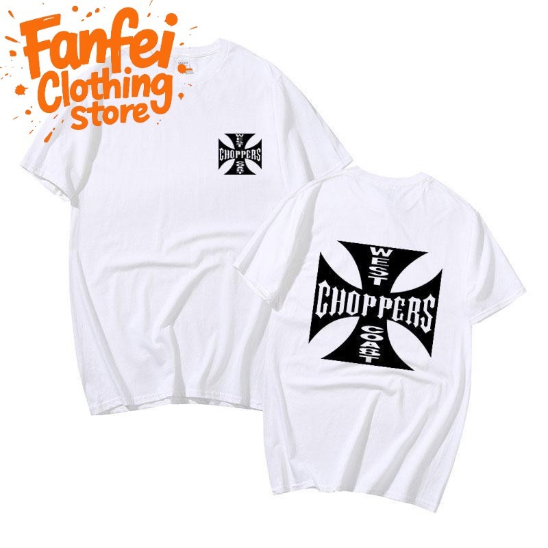 (จัดส่งตลอด 24 ชั่วโมง)Fanfei เสื้อยืดแขนสั้นแบบสบาย ๆ สำหรับผู้ชายและผู้หญิง คอกลม พิมพ์ลาย เป็นเสื้อยื