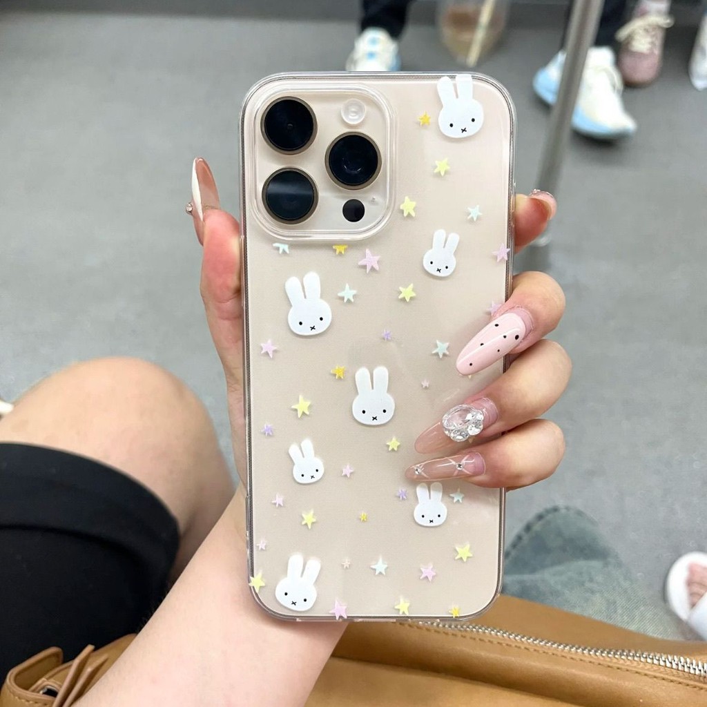 Ins Miffy StarสําหรับIphone case 16promax 16pro 15promax 15pro 15 14promax 14pro 13promax 13pro 13 12pro 12promax 12 11promax 11Xsmax xr xs 7p