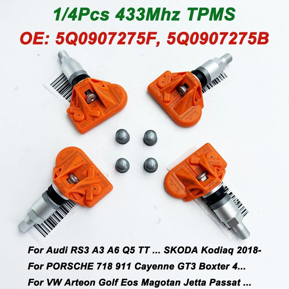 เซ็นเซอร์ TPMS Tyre ขนาด 1/4 ชิ้น 5Q0907275เอฟ 5คิว0907275B สําหรับ Audi Q7 RS3 VW Jetta P-RSCHE 718