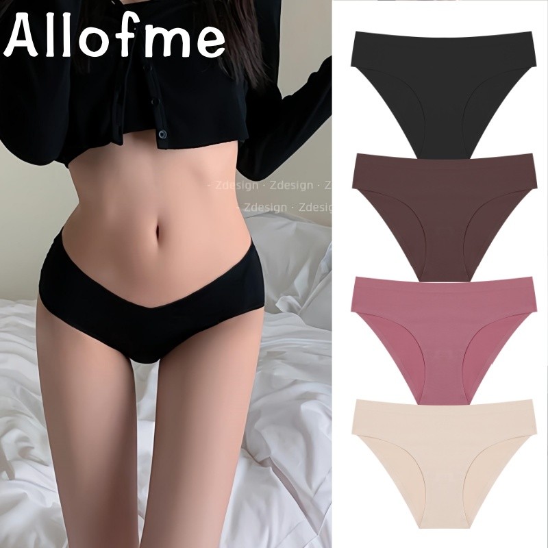 Allofme กางเกงชั้นในสำหรับโยคะของผู้หญิง ออกแบบมาเพื่อให้สวมใส่ง่าย ไม่มีรอยต่อและไร้ร่องรอย สวมใส่แล้วนุ่มสบาย