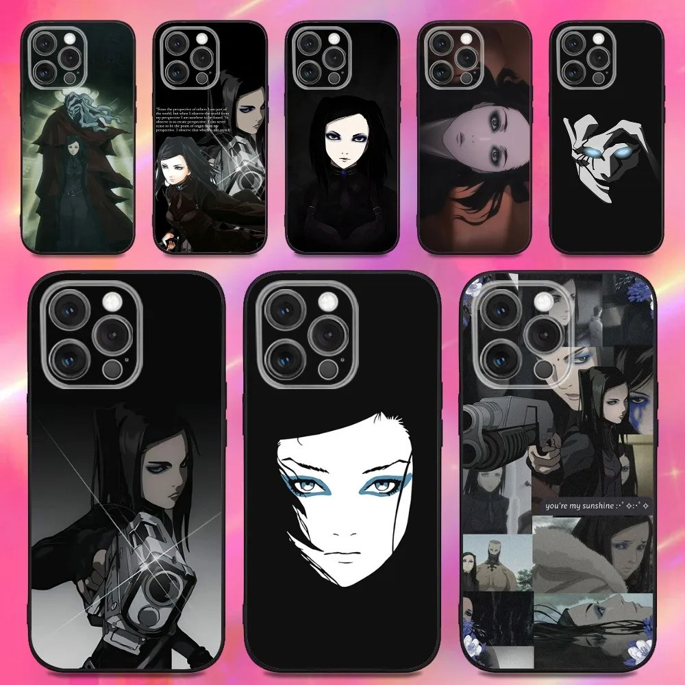 TP-1 อะนิเมะ E-ergo P-Proxy เคสโทรศัพท์สําหรับ iPhone 16,15,14,13,12,11,Pro,Max,Plus,X,XS,XR,SE,8,7,