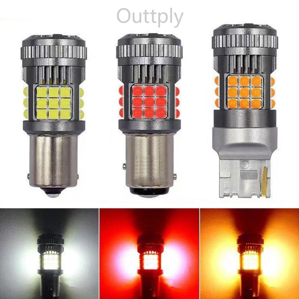 Outtply 1156/1157/T20 หลอดไฟ LED สัญญาณ เบรค เลี้ยว วิ่ง Bright 3030 36smd PY21W Anti Flicker J5Q2