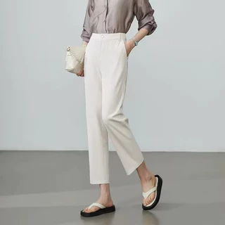Floerns ทรงกระบอกเล็ก ทรงสวย กางเกงใส่ทำงาน กางเกงผู้หญิง