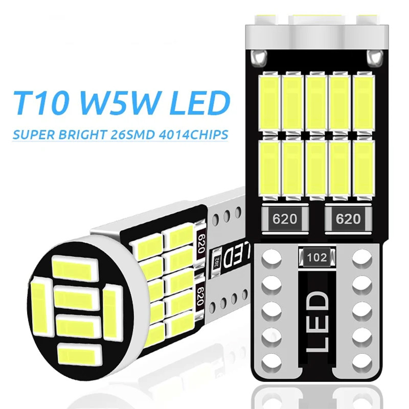 T10 หลอดไฟ LED W5W 15SMD  ไฟอ่านหนังสือ ป้ายทะเบียน ไฟสัญญาณรถยนต์ ประหยัดพลังงาน
