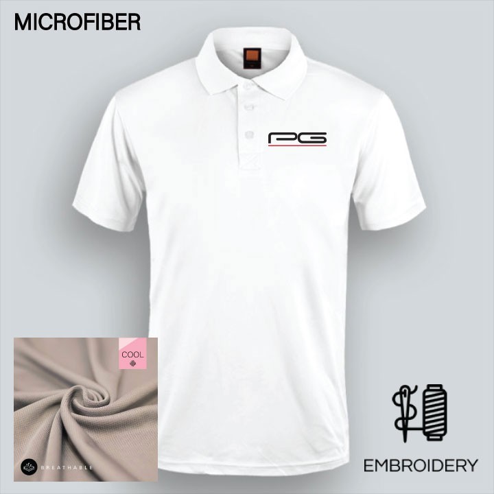 [Sulam] เสื้อยืด Microfiber Polo PG Performance Golf Sporting Tee โลโก้ EMBROIDERY MEDR-123