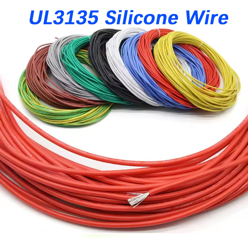 Ul3135ลวดซิลิโคนฉนวนกันความร้อนทองแดงดีบุก30 28 26 24 22 20 18 16 14 12 10 โดยรวม อุณหภูมิสูงทนความร