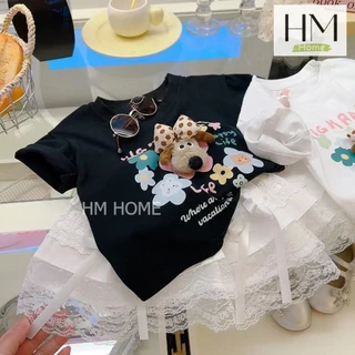 ใหม่ เสื้อยืดแฟชั่นเด็ก เสื้อยืดการ์ตูน 3 มิติ ใส่ได้ทั้งเด็กผู้ชายและผู้หญิง เนื้อผ้าcotton