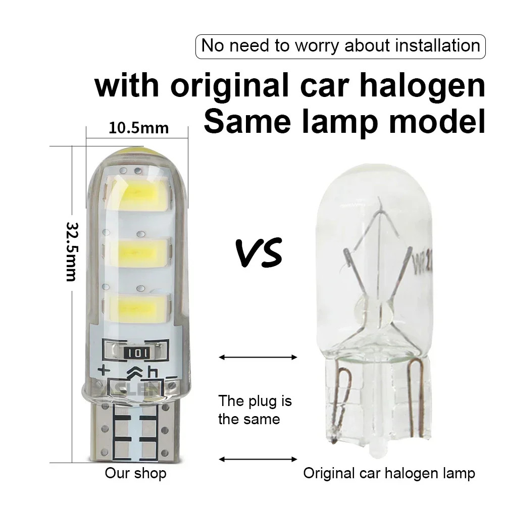 BINGOU 7สีให้เลือก  ไฟส่องป้ายทะเบียน T10/W5W LED 4014CHIPS 26SMD DC 12V ไฟหรี่ 1ชิ้น - รูปที่ 5