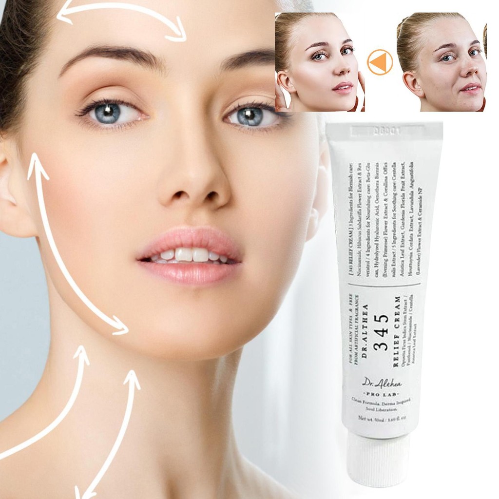 345 Relief Cream 50ml Hydrating Face Moisturizer Soothing Recovery Daily Face Moisturizer เกาหลี But