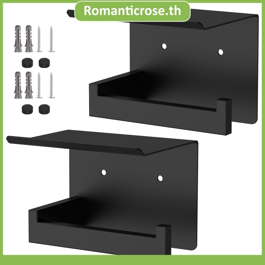 ผู้ถือม้วนกระดาษชําระที่มีชั้นวางสแตนเลสเคลือบสีดําห้องน้ําม้วนตู้สําหรับห้องน้ํา ร้านค้า8428