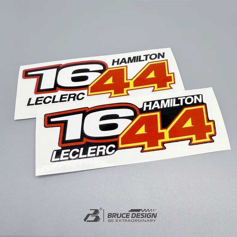 F1 racing stickers, Lewis, Leclerc, No. 44, No. 16, car window reflective waterproof decorative stic